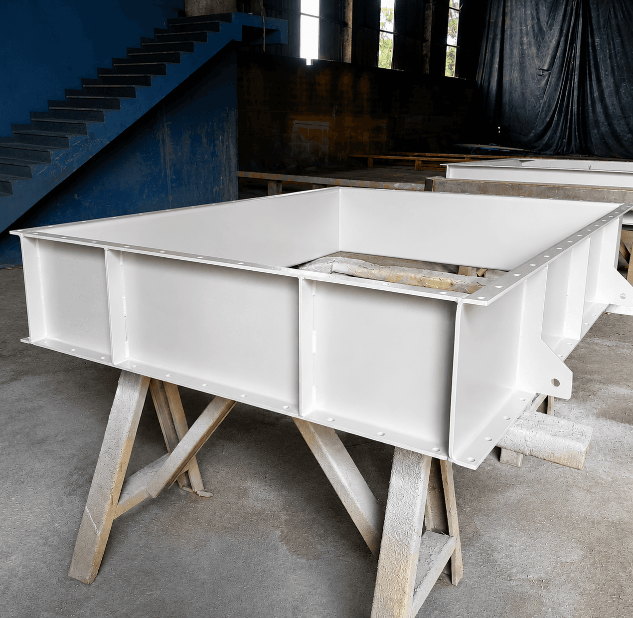 Peça fabricada e pintada